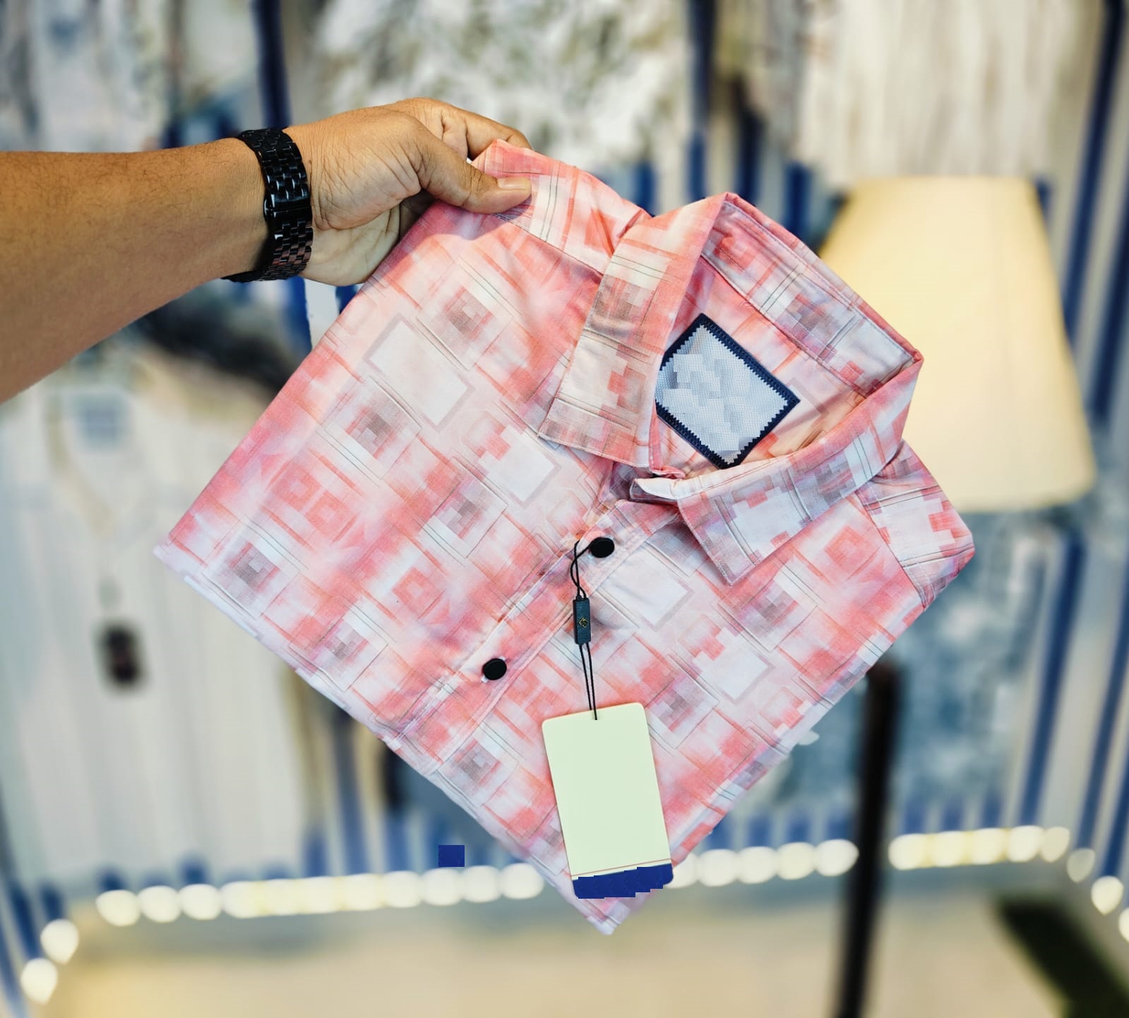 China Pure Black Magnet Cotton Full sleeve Shirt