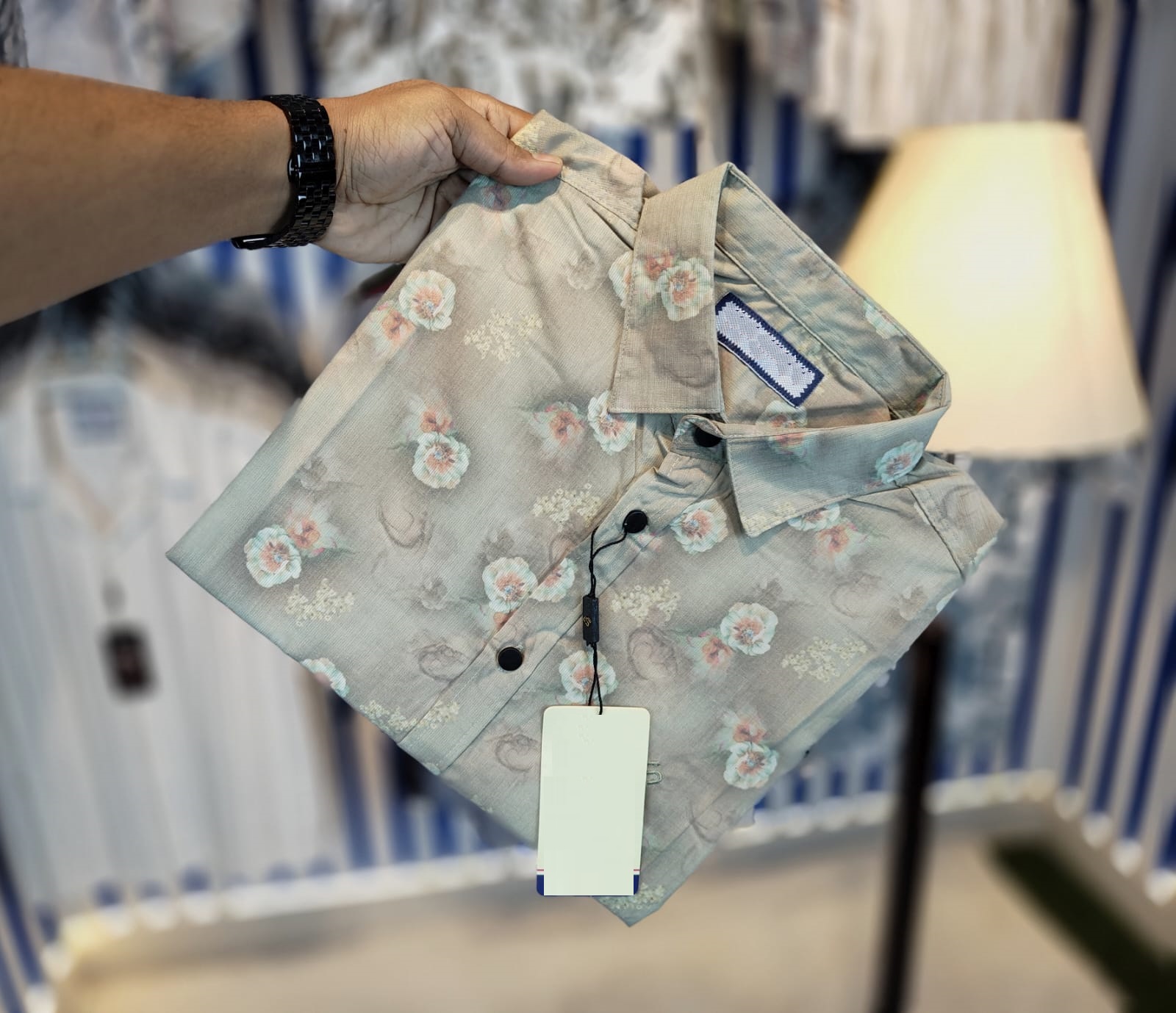 China Pure Black Magnet Cotton Full sleeve Shirt