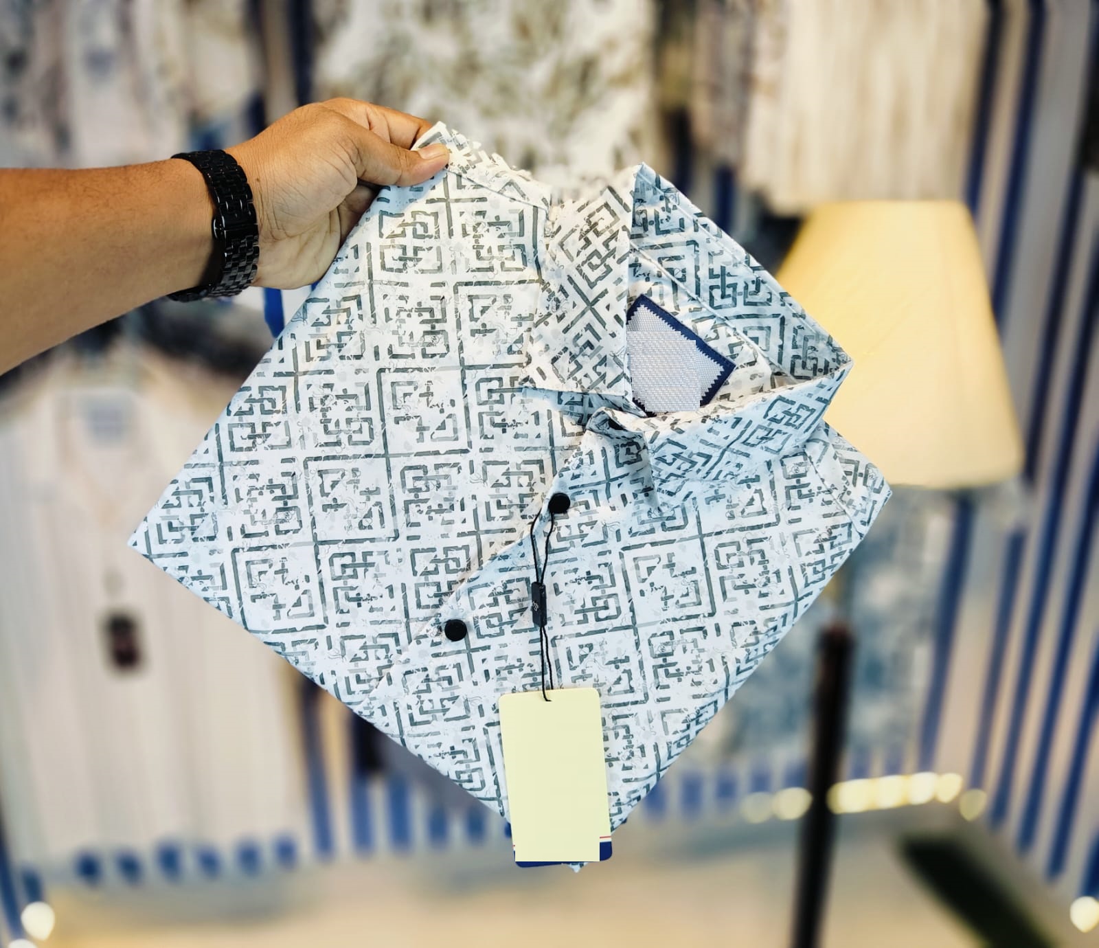 China Pure Black Magnet Cotton Full sleeve Shirt