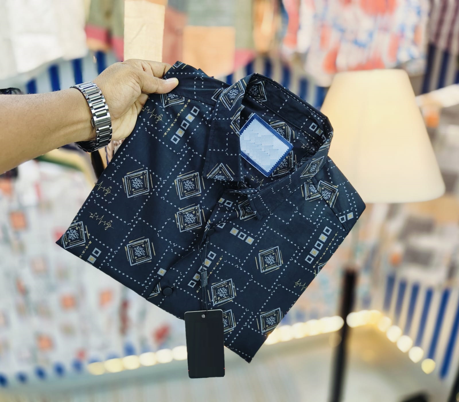 Black Pure Cotton Full sleeve Shirt