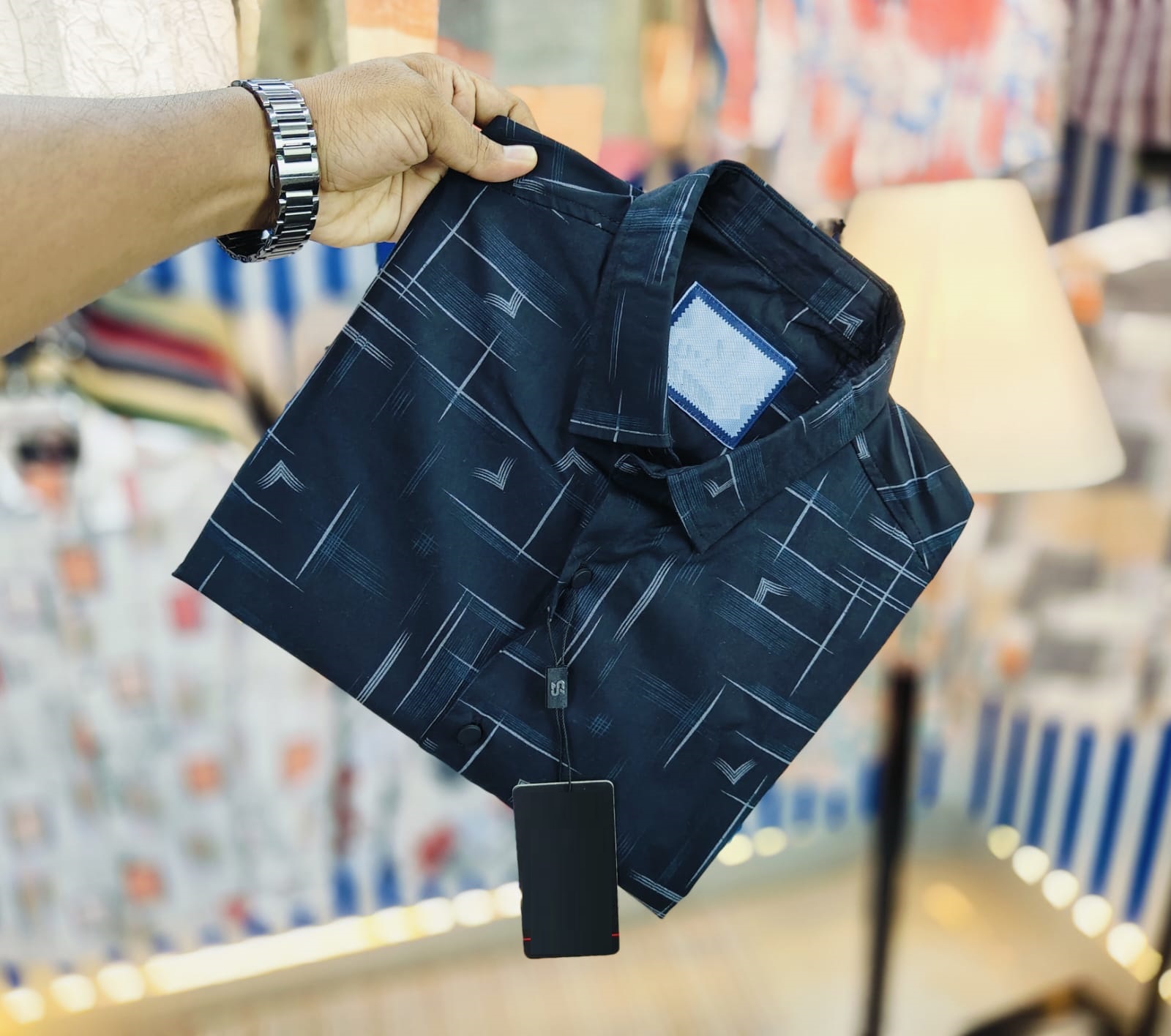 Black Pure Cotton Full sleeve Shirt