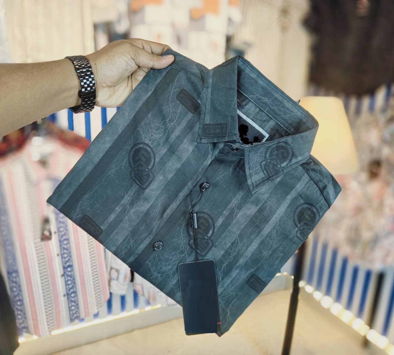 Black Pure Cotton Full sleeve Shirt